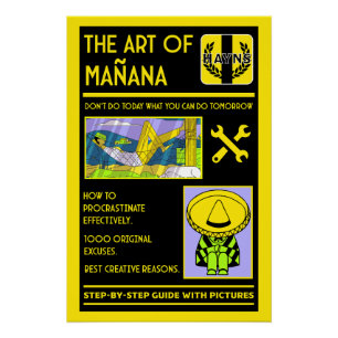 Poster L'Art De La Procrastination - Mañana