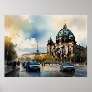 Poster L'art de l'aquarelle à Berlin