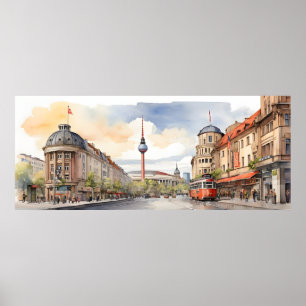 Poster L'art de l'aquarelle à Berlin