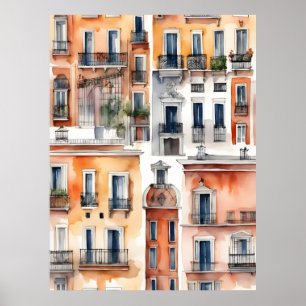 Poster L'art de l'aquarelle à Madrid