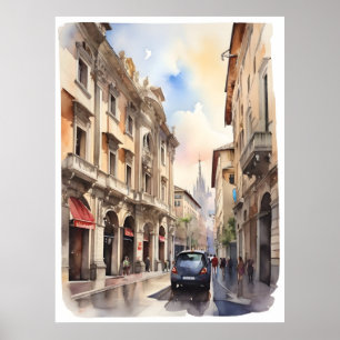 Poster L'art de l'aquarelle à Milan