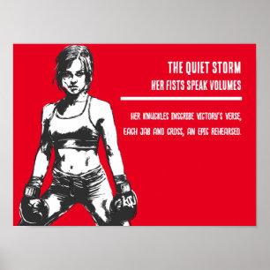 Poster L'art de motivation de la combattante The Quiet St