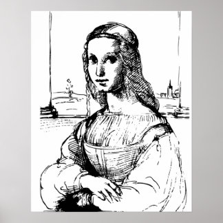 Poster L'art de Villager Monalisa