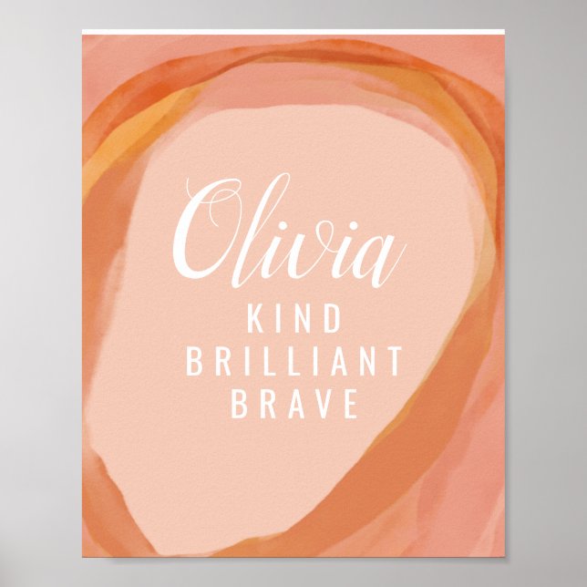 Poster L'art des chambres pour filles personnalisées (Devant)