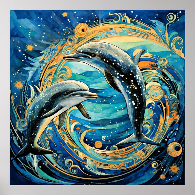 Poster L'art des dauphins (Devant)