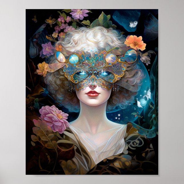Poster L'art d'Imaginaire de la dame masquée (Devant)