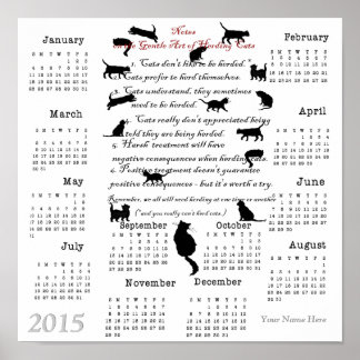 Poster L'art doux de rassembler les chats...Calendrier 20