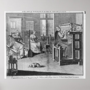 Poster L'art du Bas-Cadre-Travail-Tricot