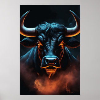 Poster L'art du Buffalo foncé