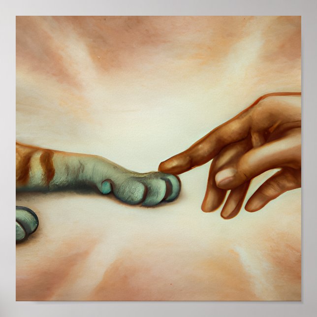 Poster L'art du portrait de chat créé par Dieu (Devant)