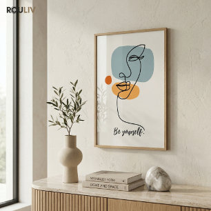 Poster L'art en ligne architectural minimaliste 'Soyez vo