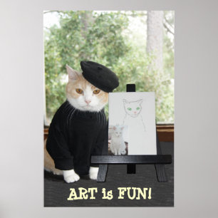 Poster L'ART est CAT d'AMUSEMENT