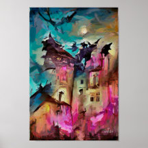 L'art et l'affiche d'imaginaire du CHÂTEAU ÉTRANGE