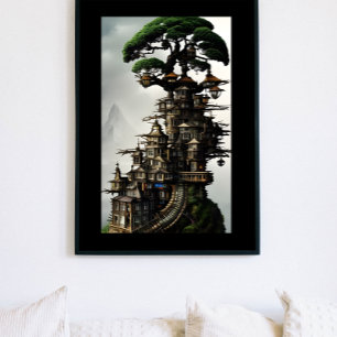 Poster L'art Imaginaire de Bonsai Treehouse