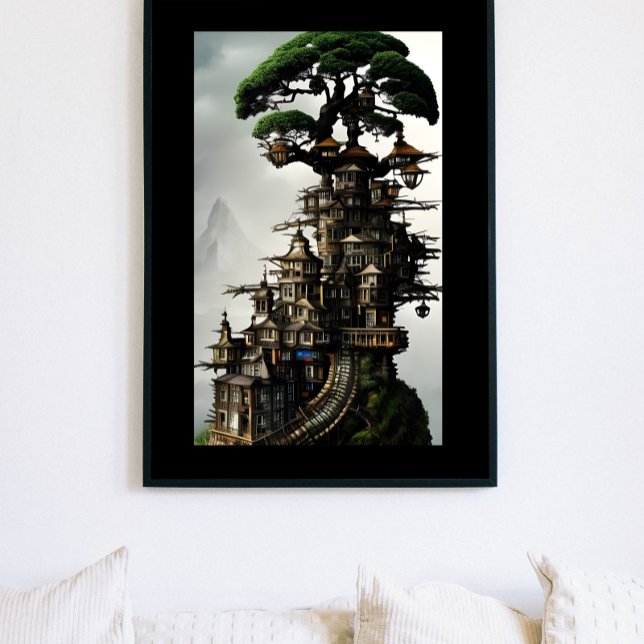 Poster L'art Imaginaire de Bonsai Treehouse (Créateur téléchargé)