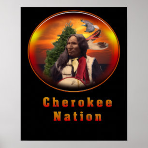 Poster L'art indien des Cherokees