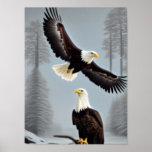 Poster L'Art Majestic Bald Eagle