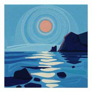 Poster L'art marin Abstrait