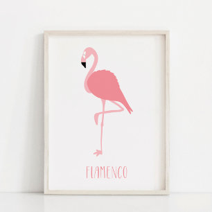 Poster L'art moderne du flamant rose