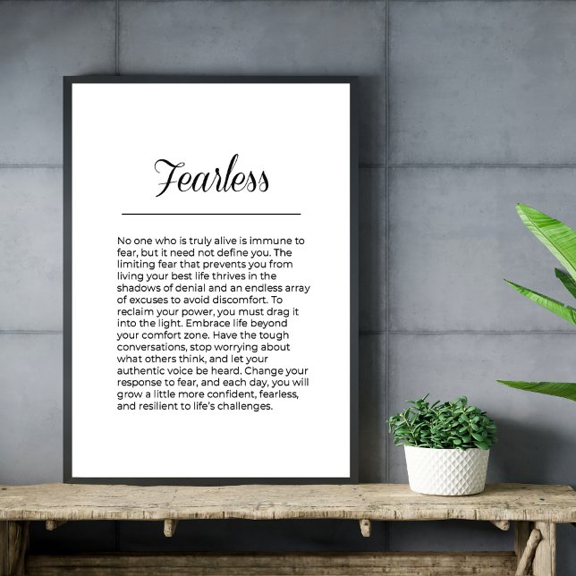 Poster L'art mural inspirant sans crainte (Créateur téléchargé)