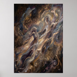 Poster L'Art mural Le Voile Brun de la Respiration Ancest