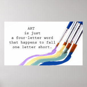 Poster L'art n'est qu'un mot de quatre lettres