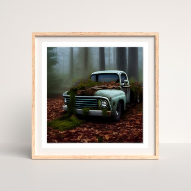 Poster L'Art numérique de camion abandonné (Créateur téléchargé)