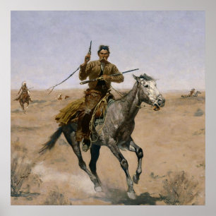 Poster L'art occidental de Frederic Remington “La Fuite”