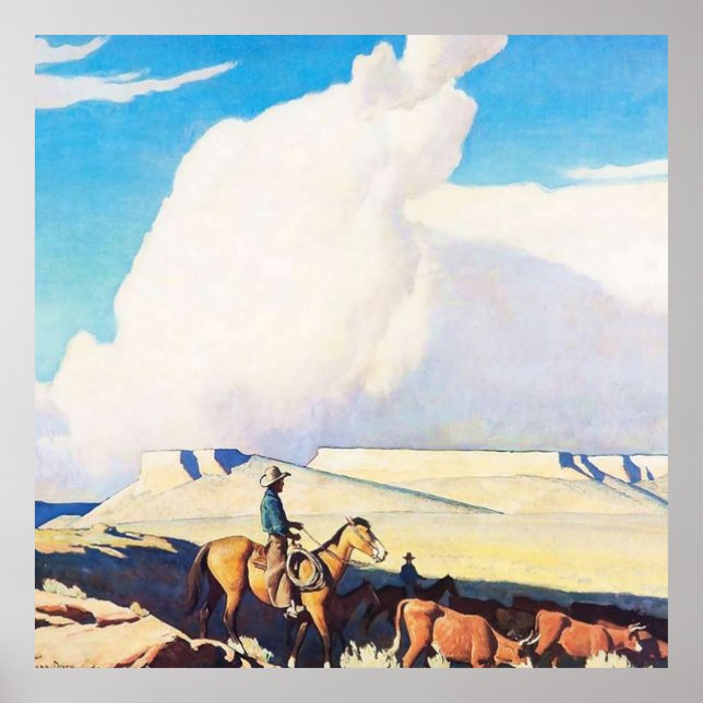 Poster L'art occidental “Open Range” de Maynard Dixon (Devant)