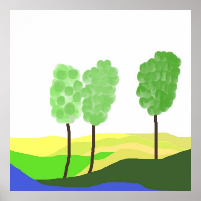 Poster L'art paysager abstrait (Devant)