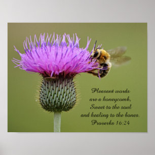 Poster L'art photographique d'abeilles sur les textes de 
