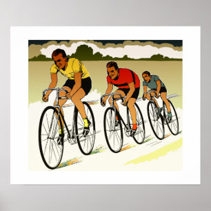 Poster L'art vectoriel rétro : la course