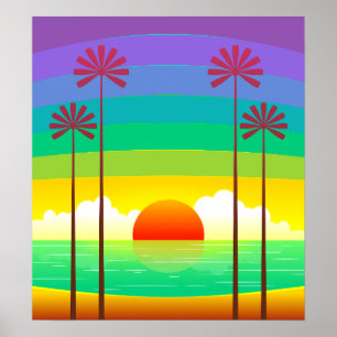 Poster L'Art Vintage Sunrise