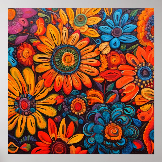 Poster L'artisanat floral guatémaltèque (Devant)
