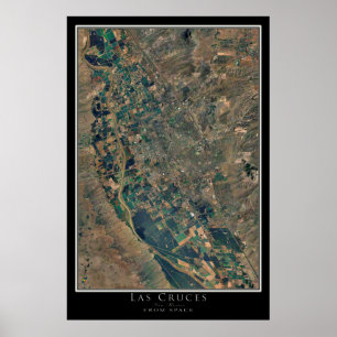 Poster Las Cruces Nouveau-Mexique Art satellite