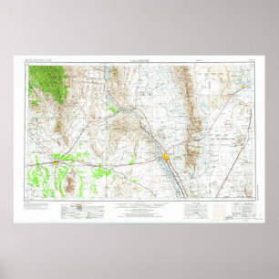 Poster Las Cruces Topo Map 1957