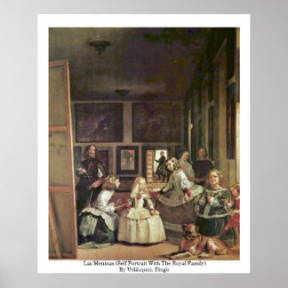 Poster Las Meninas (Autoportrait Avec Famille Royale)