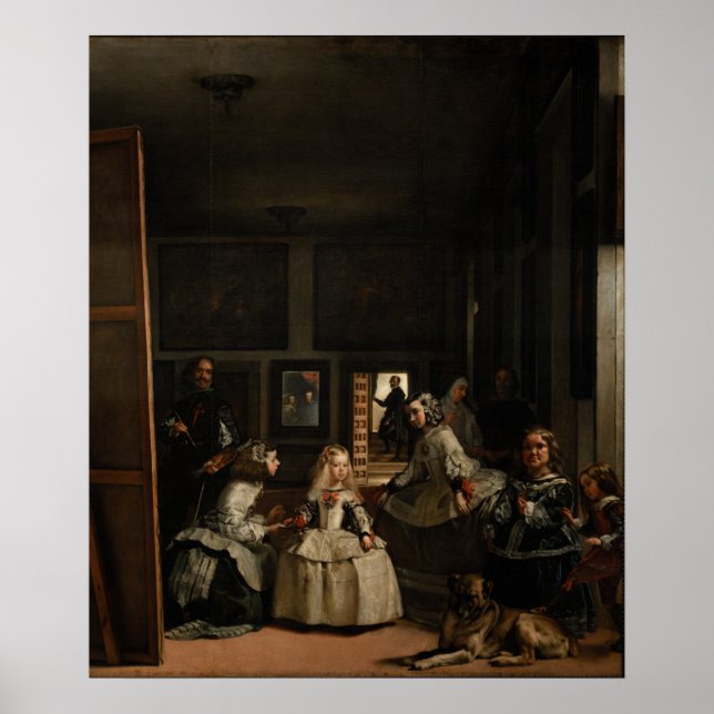 Poster Las Meninas par Velazquez (Devant)