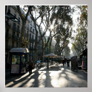 Poster Las Ramblas, Barcelone