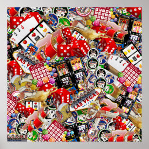 Poster Las Vegas Icons Jeux de plaisir