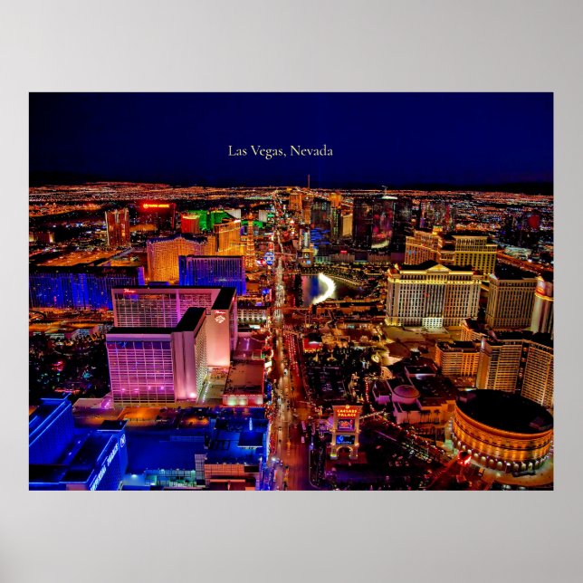 Poster Las Vegas, Nevada skyline (Devant)