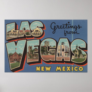 Poster Las Vegas, Nouveau-Mexique - Scènes de grandes let