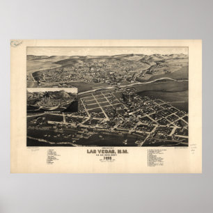 Poster Las Vegas San Miguel County Nouveau-Mexique (1882)