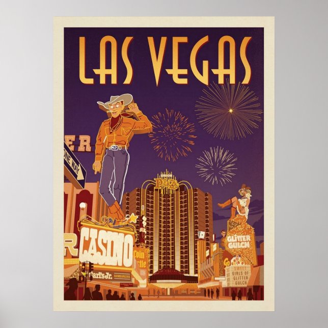 Poster Las Vegas vintage (Devant)