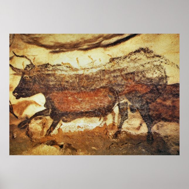 Poster Lascaux Peinture rupestre préhistorique (Devant)