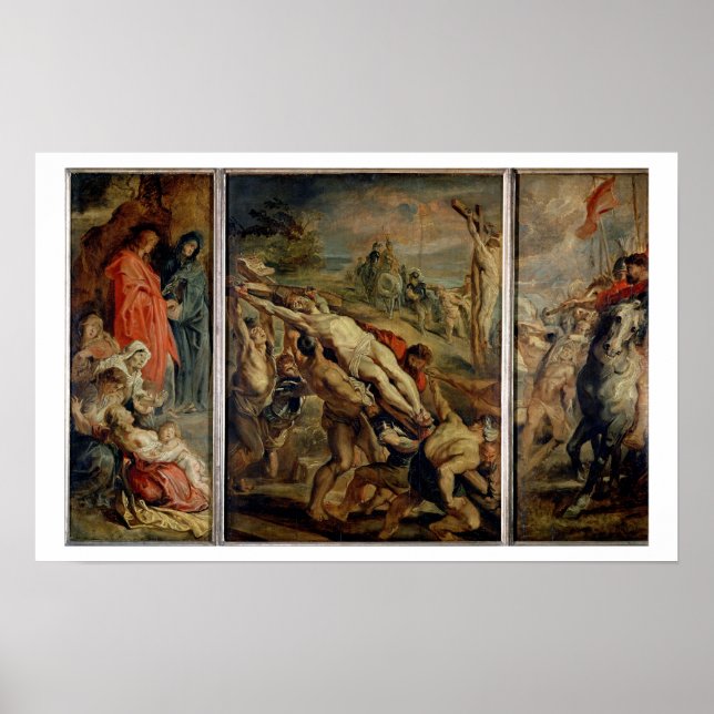 Poster L'ascension de la Croix, peinte avant 1609-10 ( (Devant)