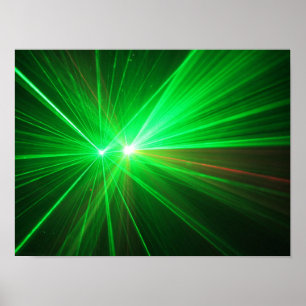 Poster Laser rouge et vert