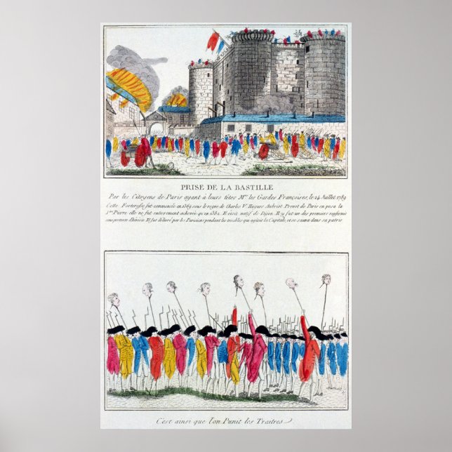 Poster L'assaut de la Bastille dans la Révolution françai (Devant)