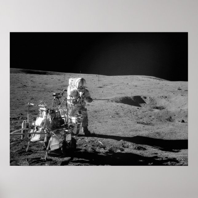 Poster L'astronaute Apollo 14 sur la Lune (Devant)
