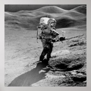 Poster L'astronaute Apollo 15 sur la Lune